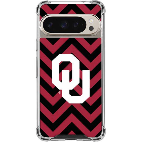 University of Oklahoma Sooners Chevron Pixel 9/9 Pro Clear Case